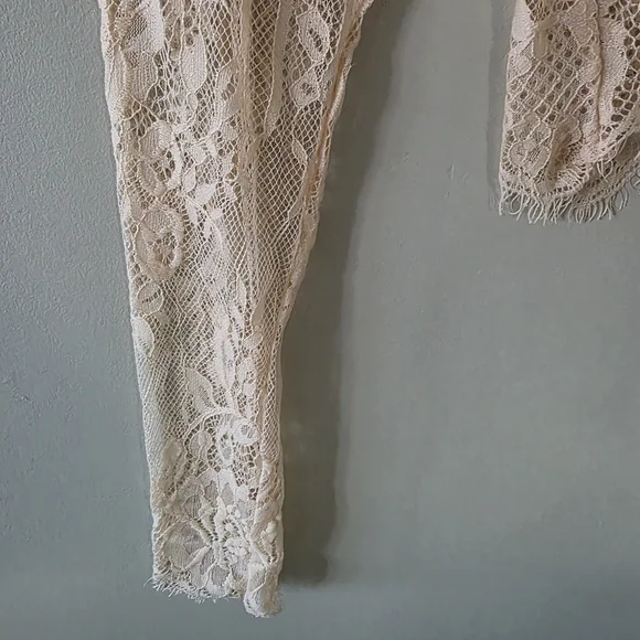 NWOT Revamped M Y2K Whimsigoth Romantic Coquette Girl Lace Mesh Crop Top - Picture 9 of 14